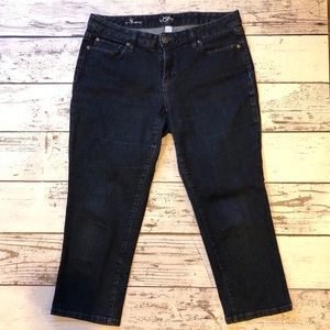 Loft Curvy Capri Cropped Jeans Size 8